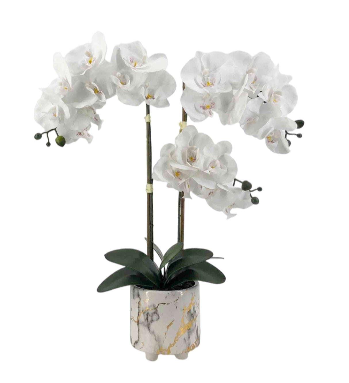 Artificial Orchid in Marble Ceramic Pot 55cm
