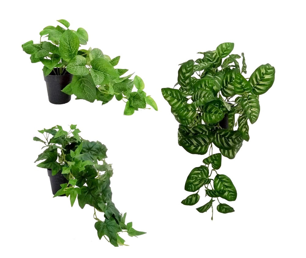 Set 3 Artificial Peacock in Pot Assort 38cm