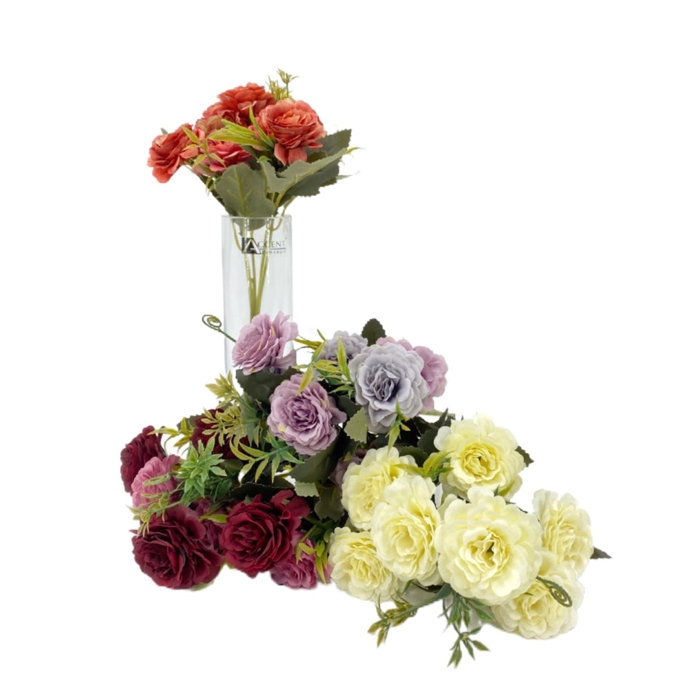 bulk 36 Artificial Roses 8 Heads Assort 28cm