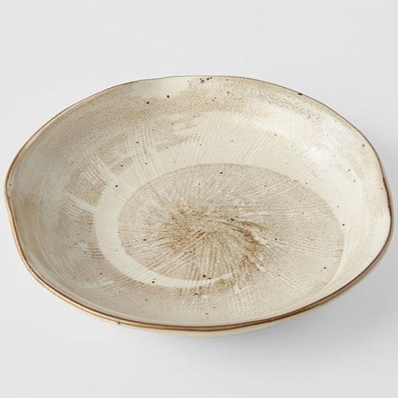 Plate Organic 17cm Spiral Sand Glaze