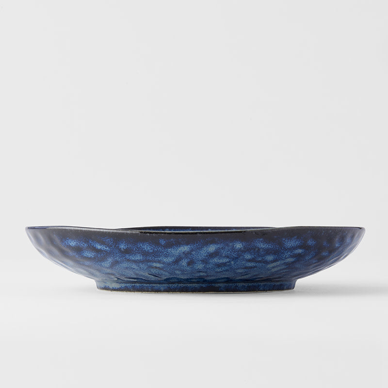 Dinner Plate Organic Shape 23cm Kanso Indigo Blue Glaze