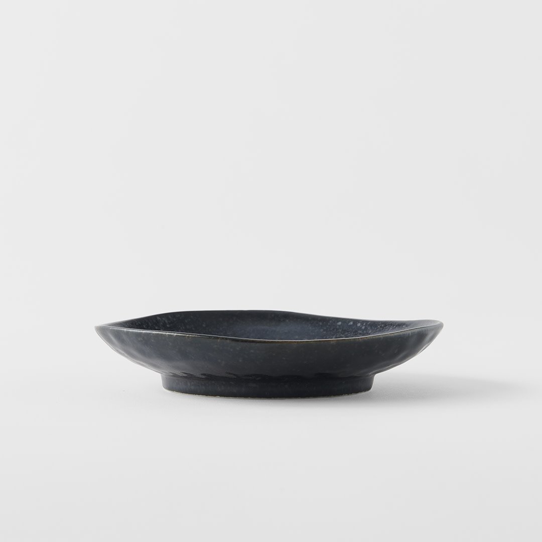 Saucer Organic Shape 13.5cm Kanso Matte Black Glaze