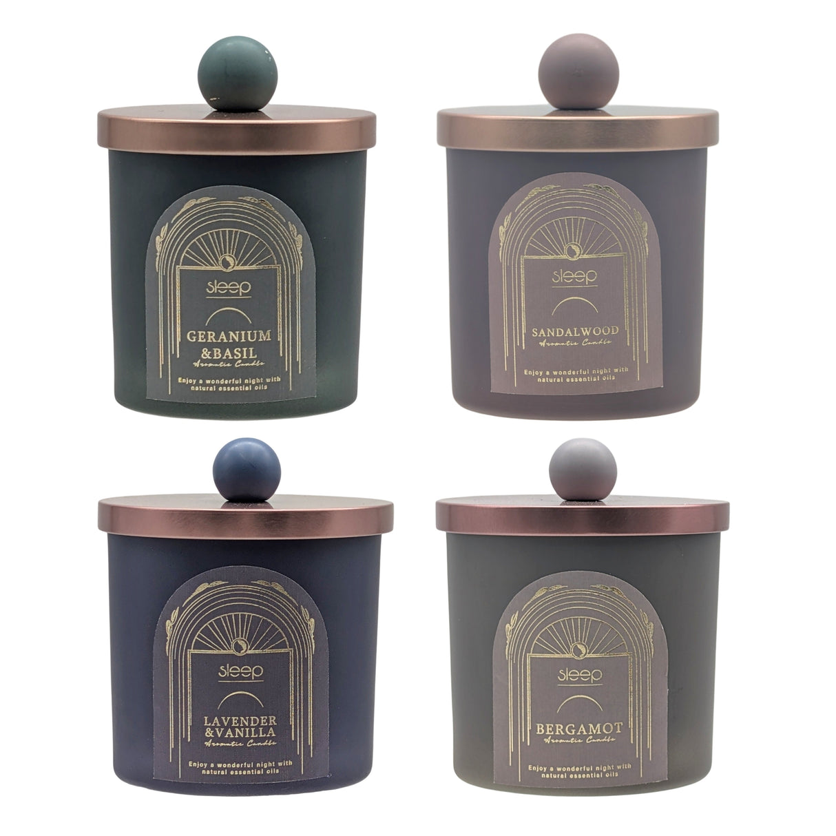 bulk 12 Arabian Nights Scented Glass Candle w Lid Assort 8x9cm