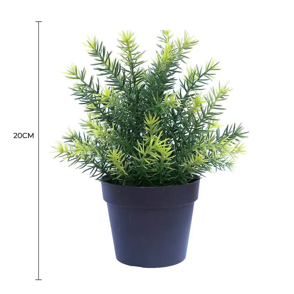 Small Potted Artificial Native Grass Plant UV Resistant 20cm