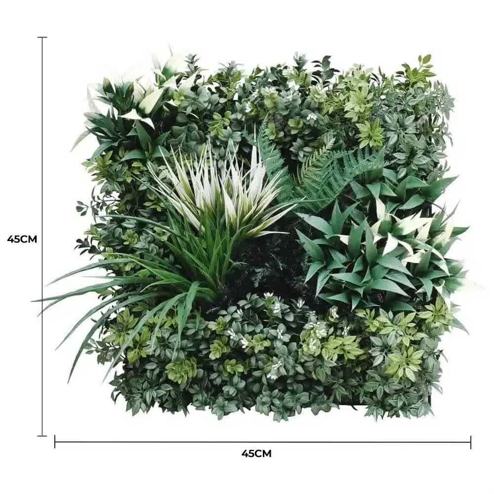 Bespoke Vertical Garden Green Wall UV Resistant 45cm x 45cm Fire Retardant