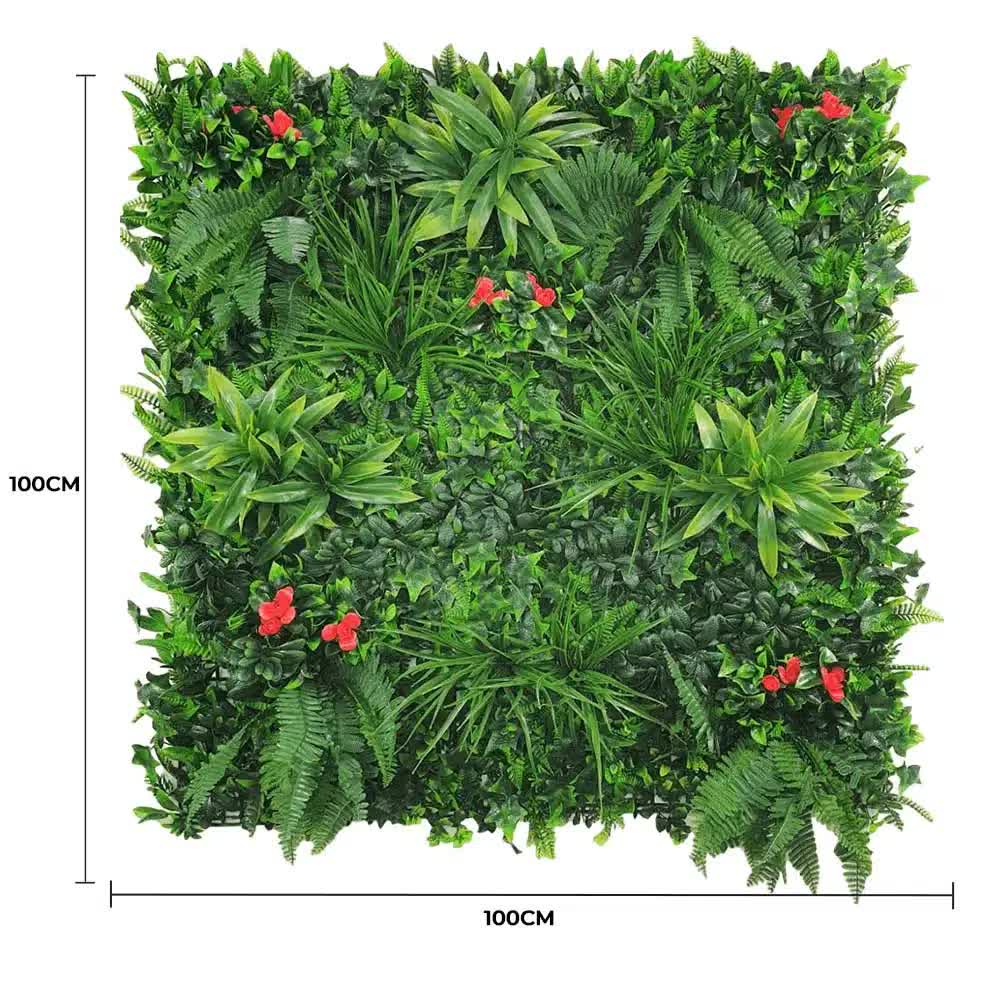 Elegant Red Rose Vertical Garden / Green Wall UV Resistant Sample