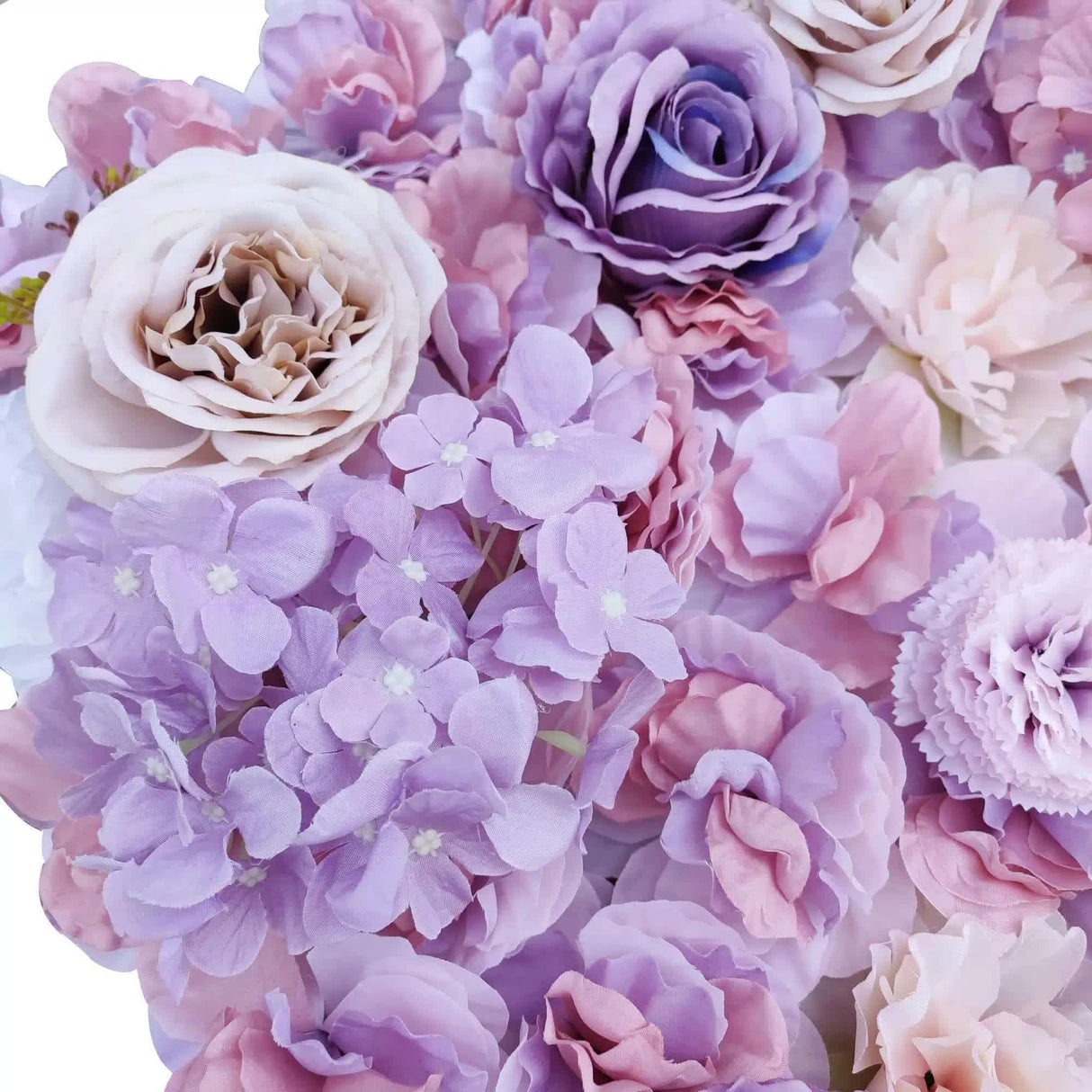 Artificial Flower Wall Backdrop Panel 40cm x 60cm Mixed Pink & White Flowers