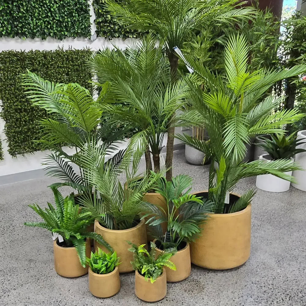 Elegant Gold Planters / Gold Pots Set of 4