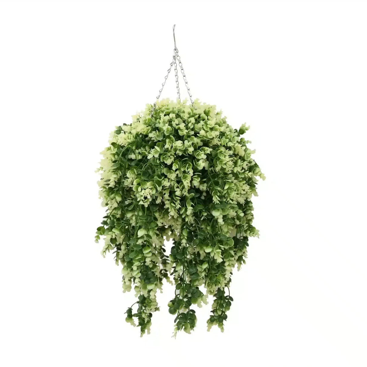 Artificial Spring Evergreen Hanging Basket UV Resistant 43cm