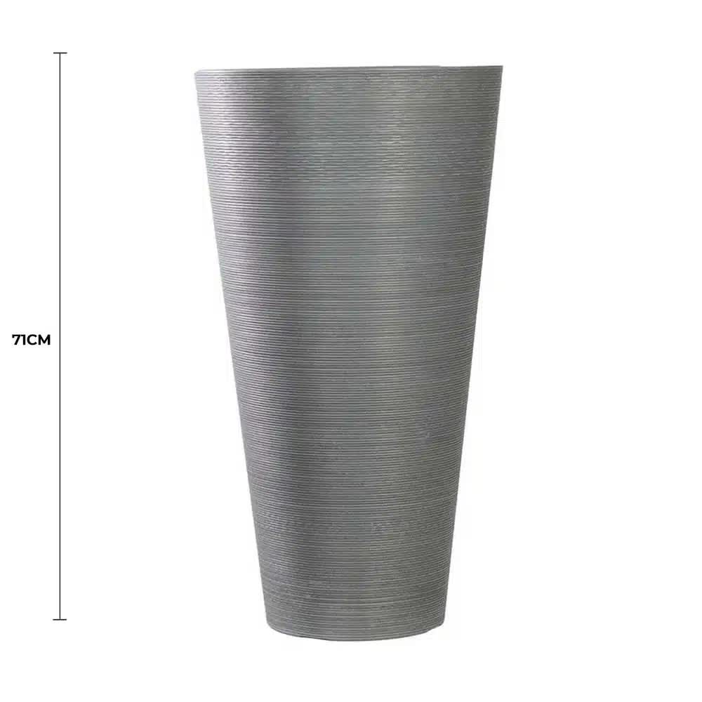 Decorative Large Modern Grey Round Planter 71cm