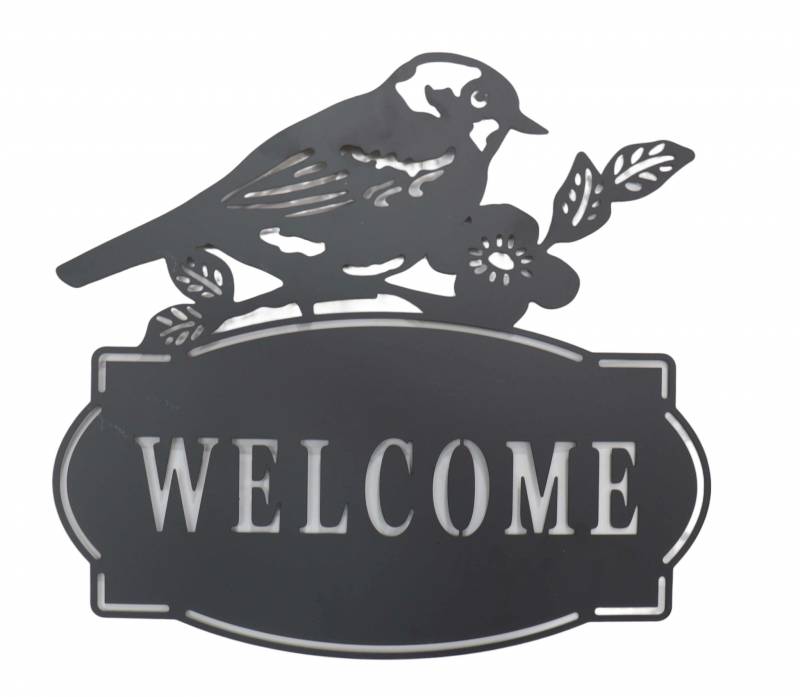 Welcome Bird Wall Art 38x34cm
