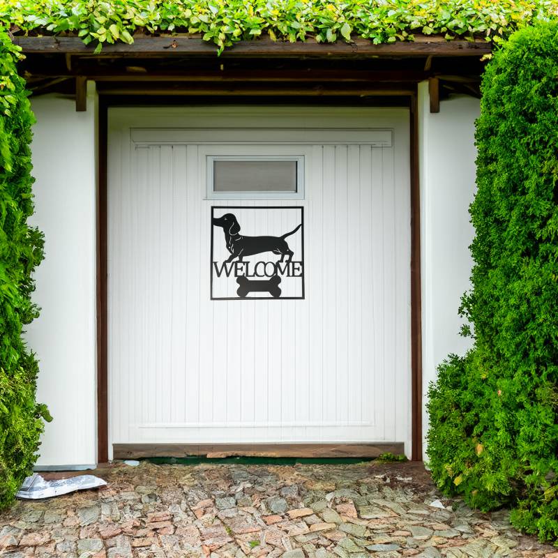 Welcome Dachshund Wall Art 40cm