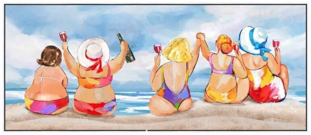 Ladies That Dine Framed Canvas 120cm
