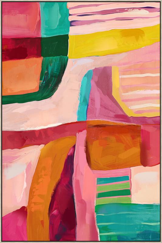 Grooves Framed Canvas 80x120cm