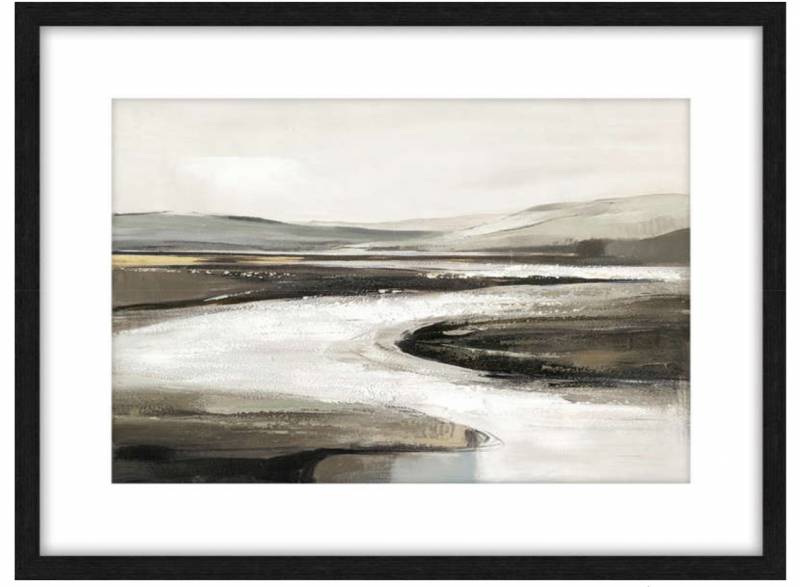 By The River Artwork Framed W Glass Front 60x80cm