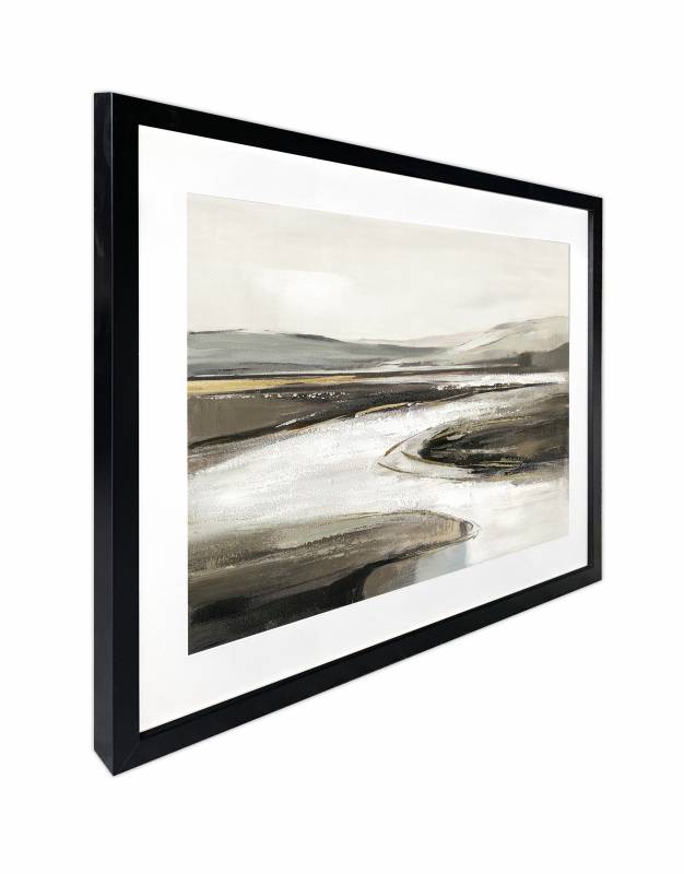 By The River Artwork Framed W Glass Front 60x80cm