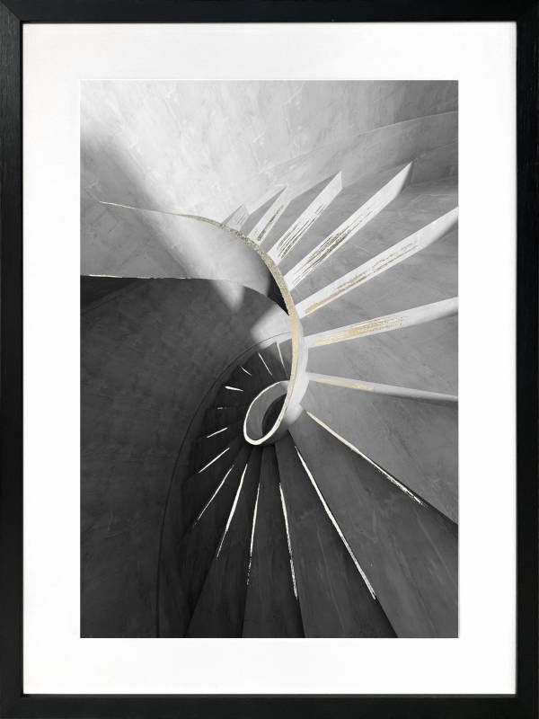 Stairway Artwork Framed W Glass Front 60x80cm