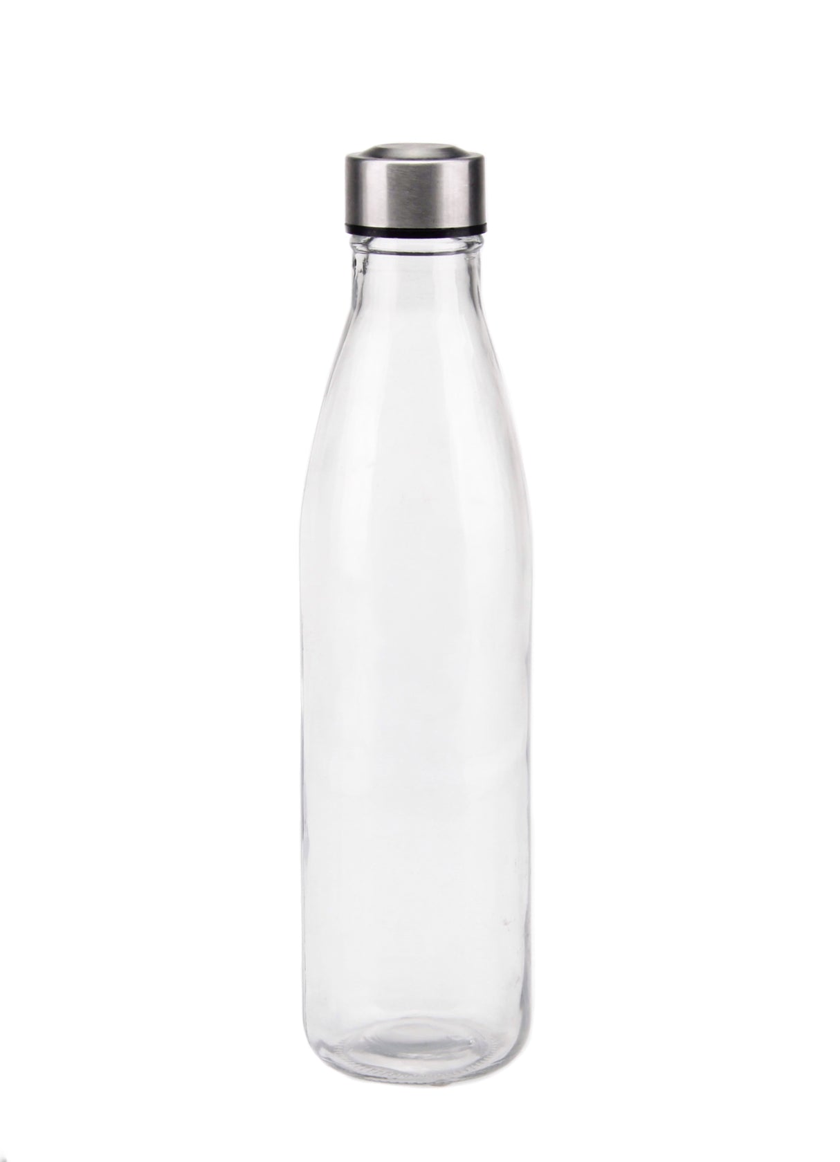 bulk 12 Clear Glass Water Bottle 1L 2 Assorted 8x31cm