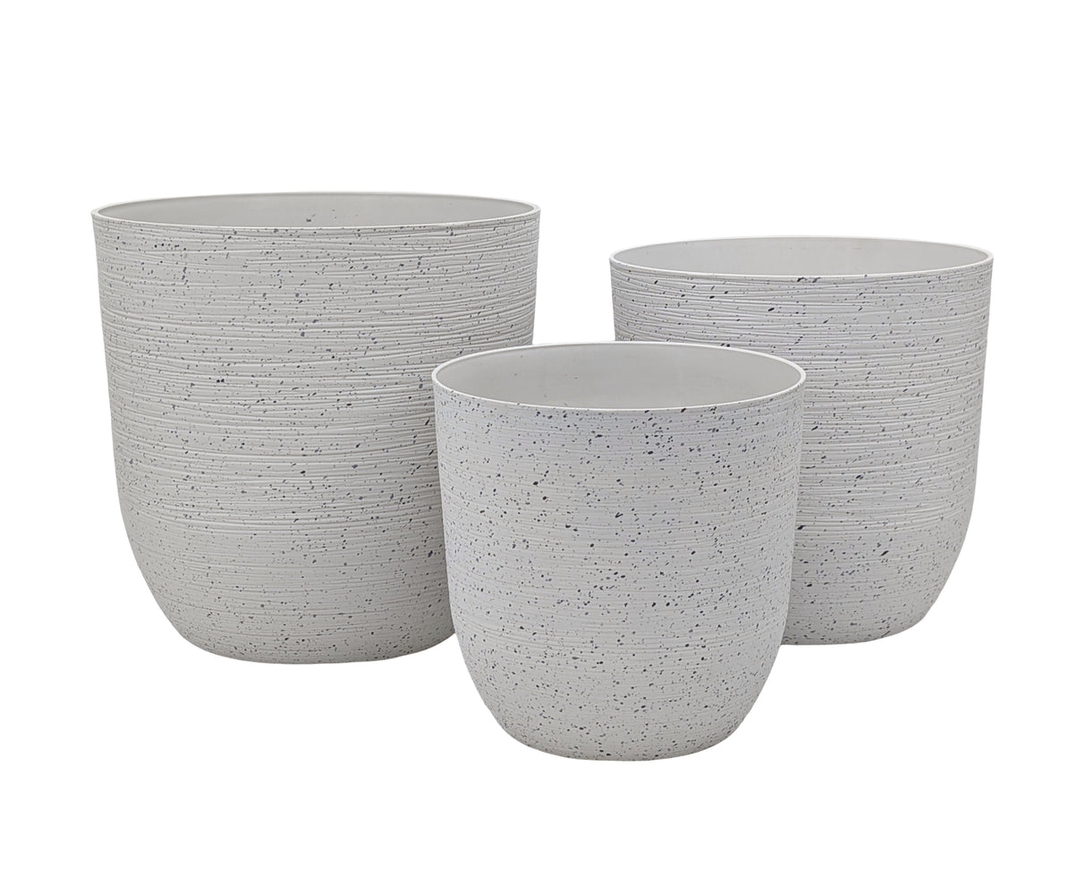 bulk 4 Sandstone Look Thick Plastic Planter Large Size 33x35cm