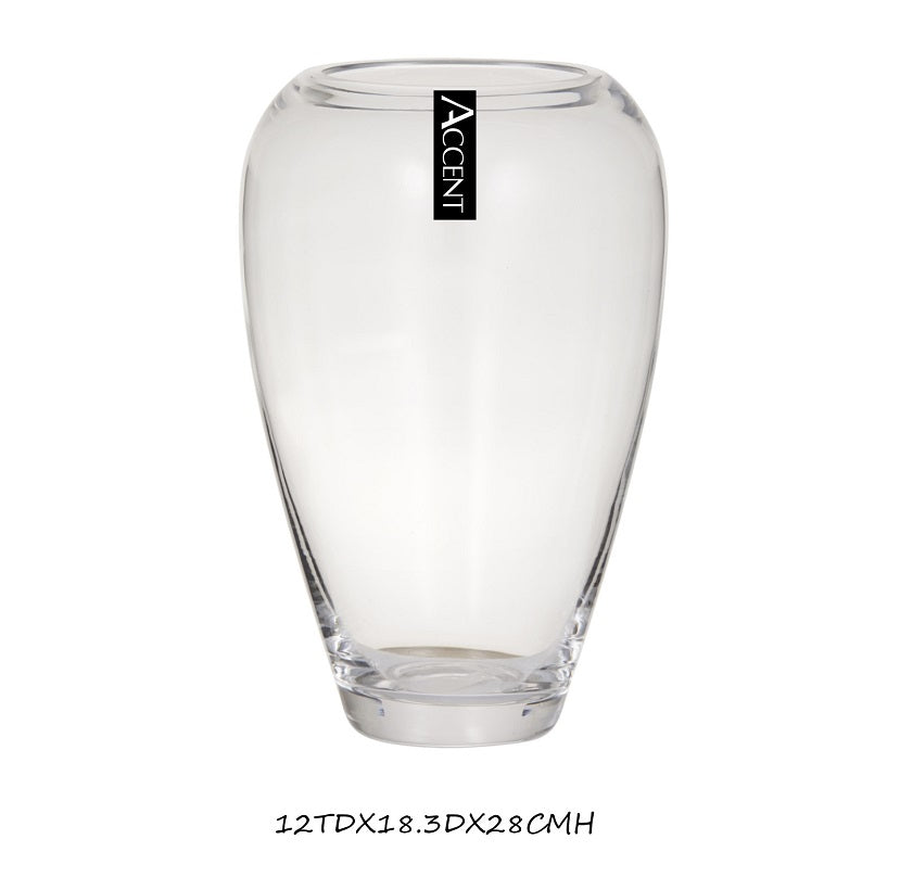 bulk 4 Roselle Glass Vase 28cm