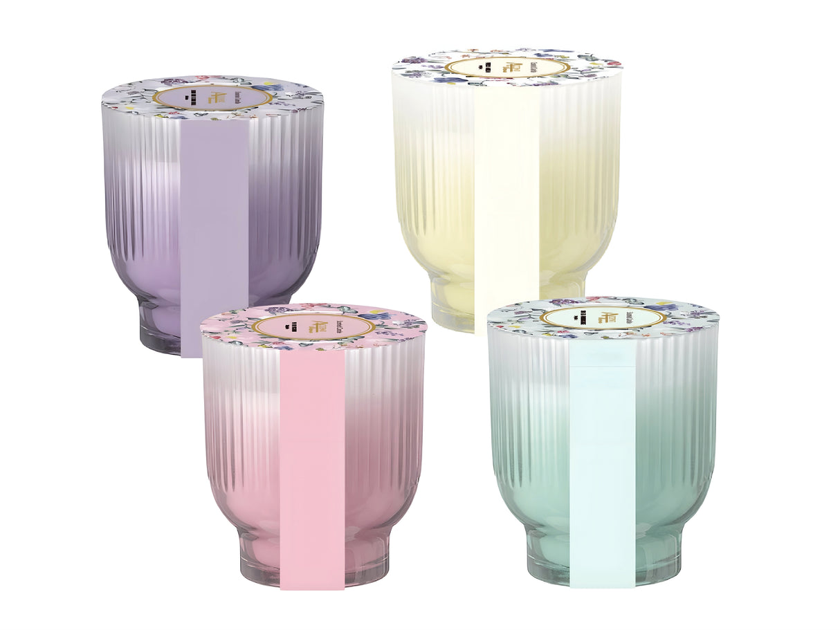 bulk 12 Jardin Floral Scented Candle 270g 4 Assort
