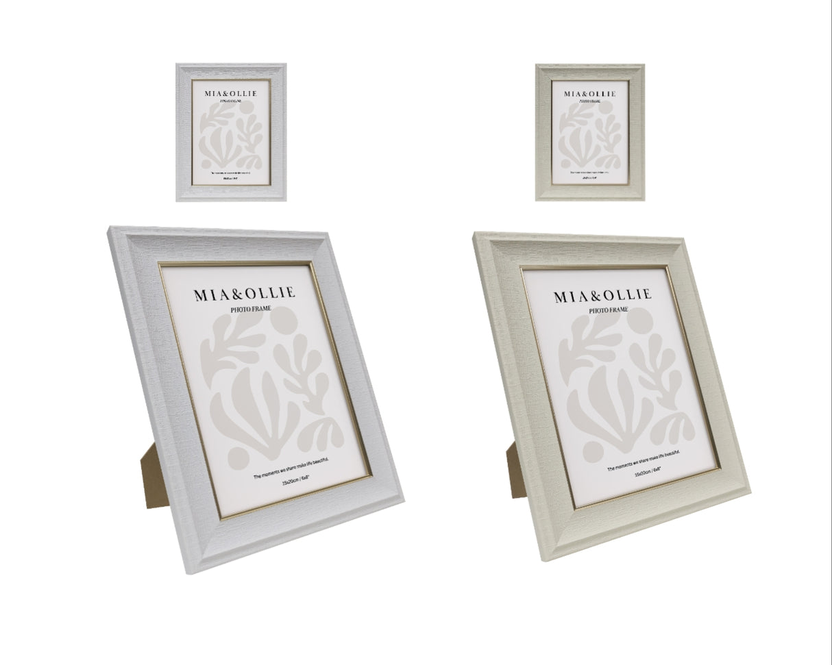 Set 2 Photo Frame Sara '6x8in' Assort 20cm