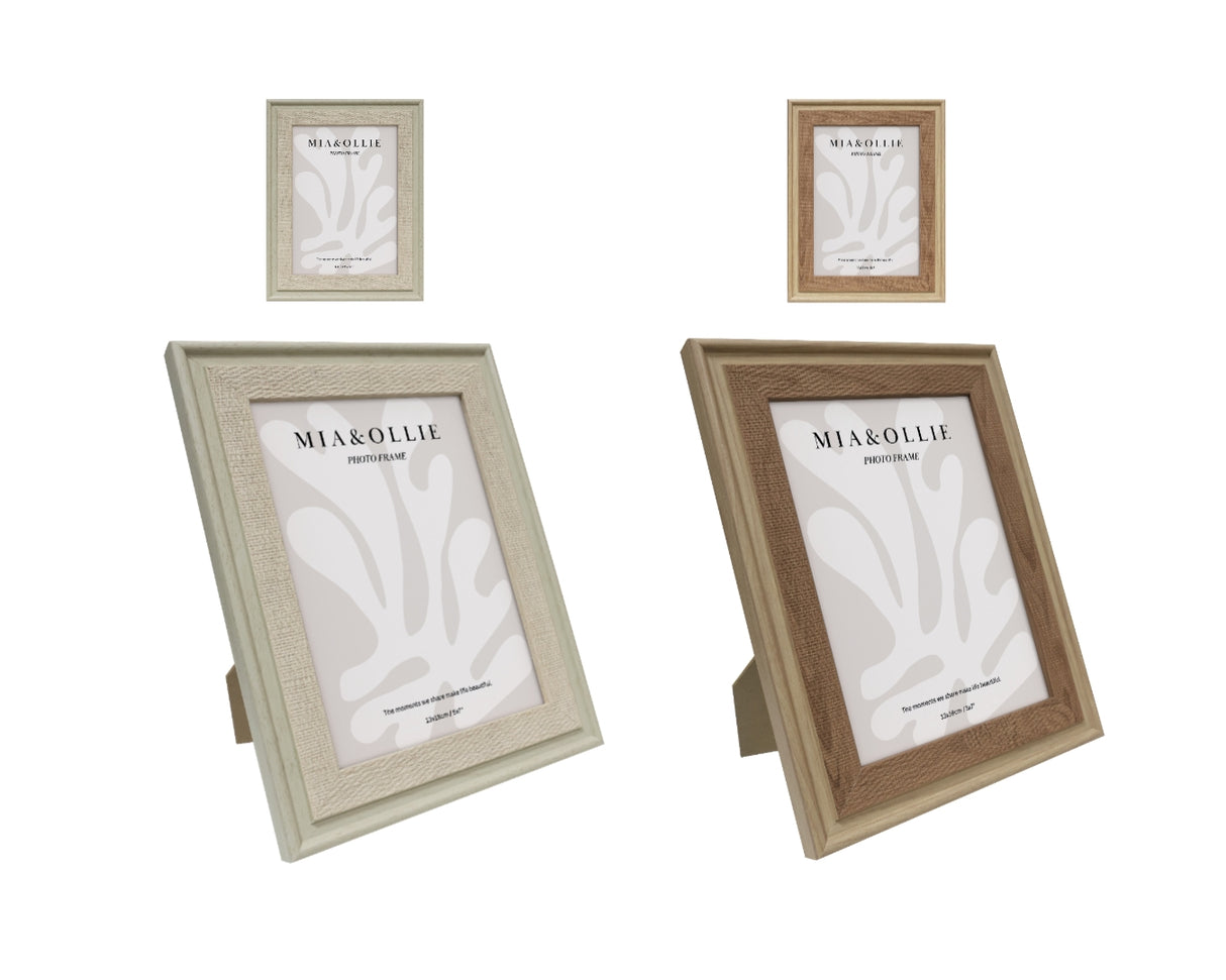 Set 2 Photo Frame Elise '5x7in" Assort 18cm