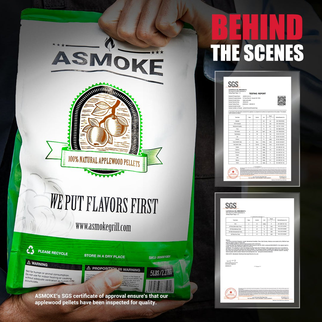 Asmoke 9.5kg X 2 (19 KG) of 100% Pure Applewood Pellets