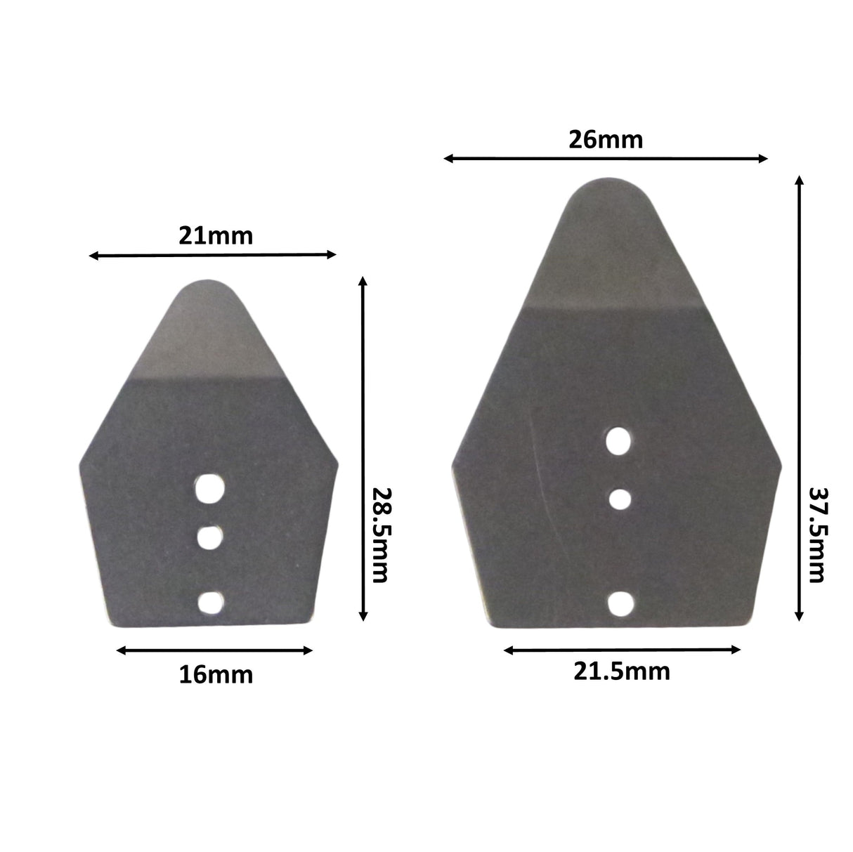 Artizan Shakee Blade, Small 28.5L x 21mmW, Base 16mm, 10 pack