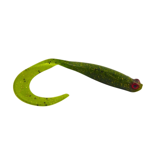 Swimerz 100 mm VTail Soft Plastic Lure, Green Glitter, 5 pack