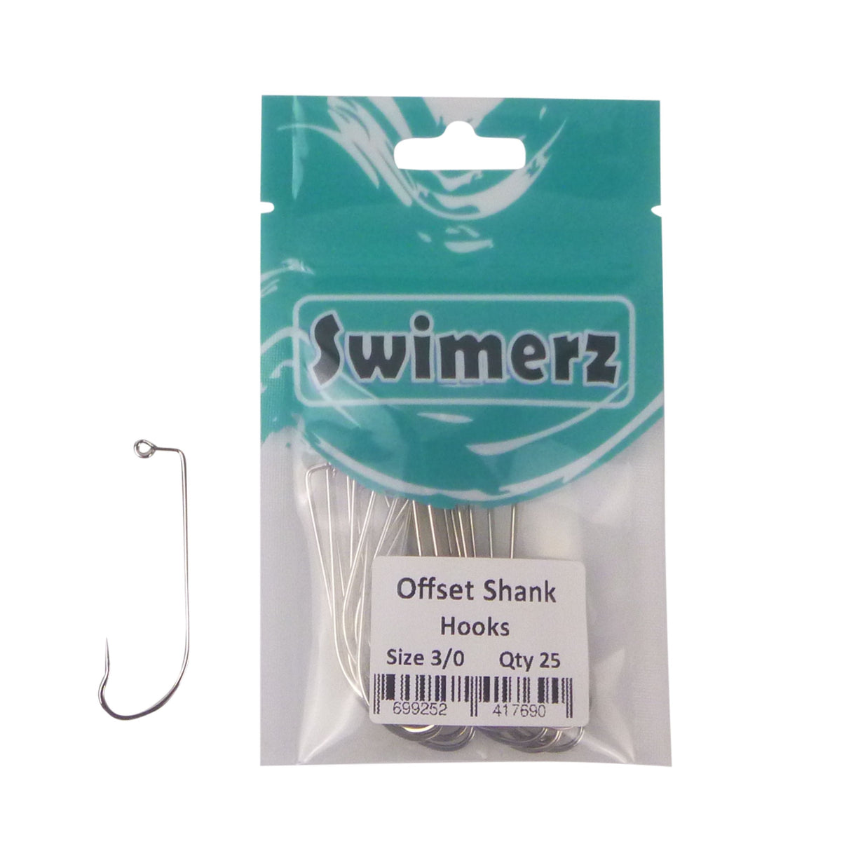 Swimerz 3/0 Offset Shank Jig Hook 25 Pack