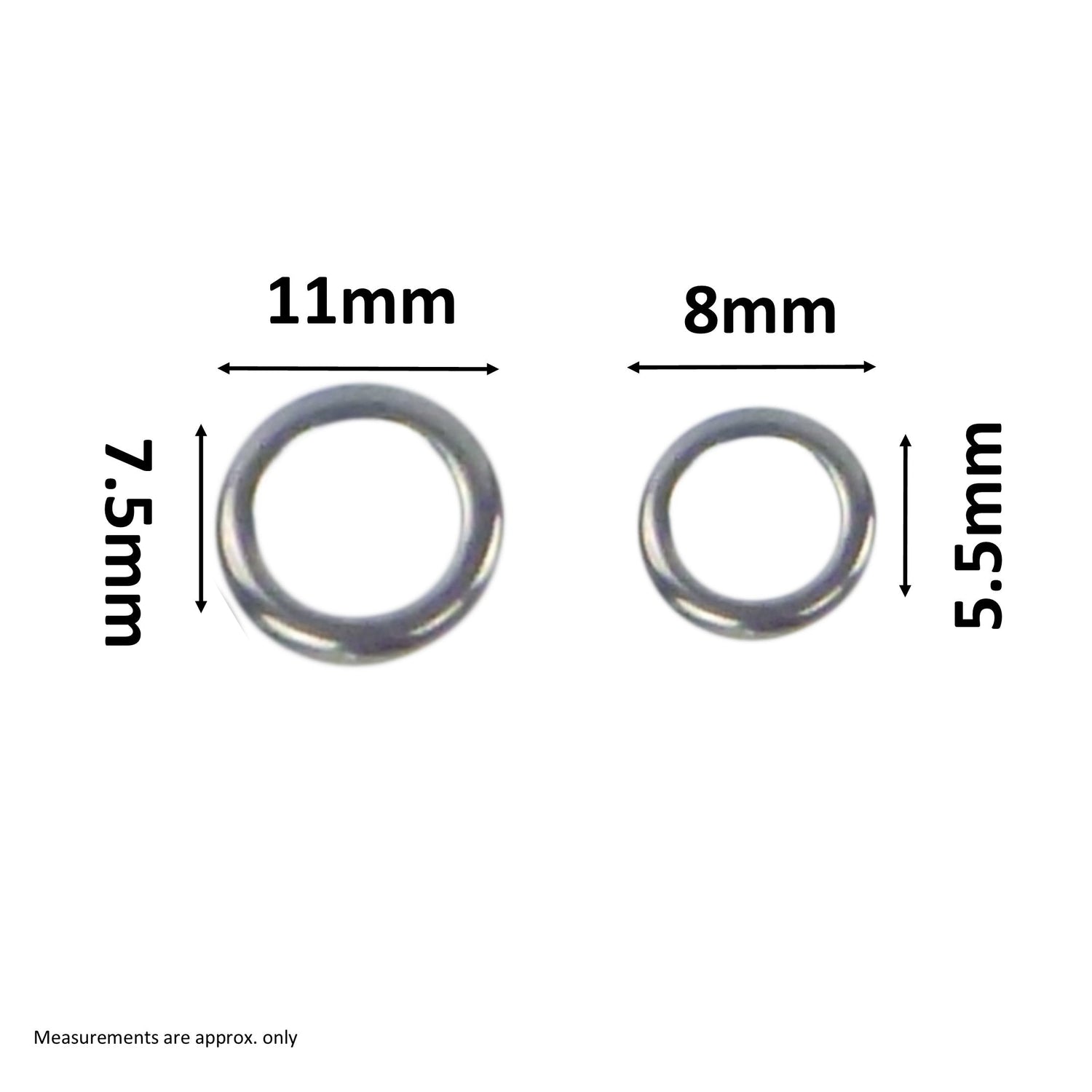 Swimerz Solid Jigging Rings, 8mm, 20 pack