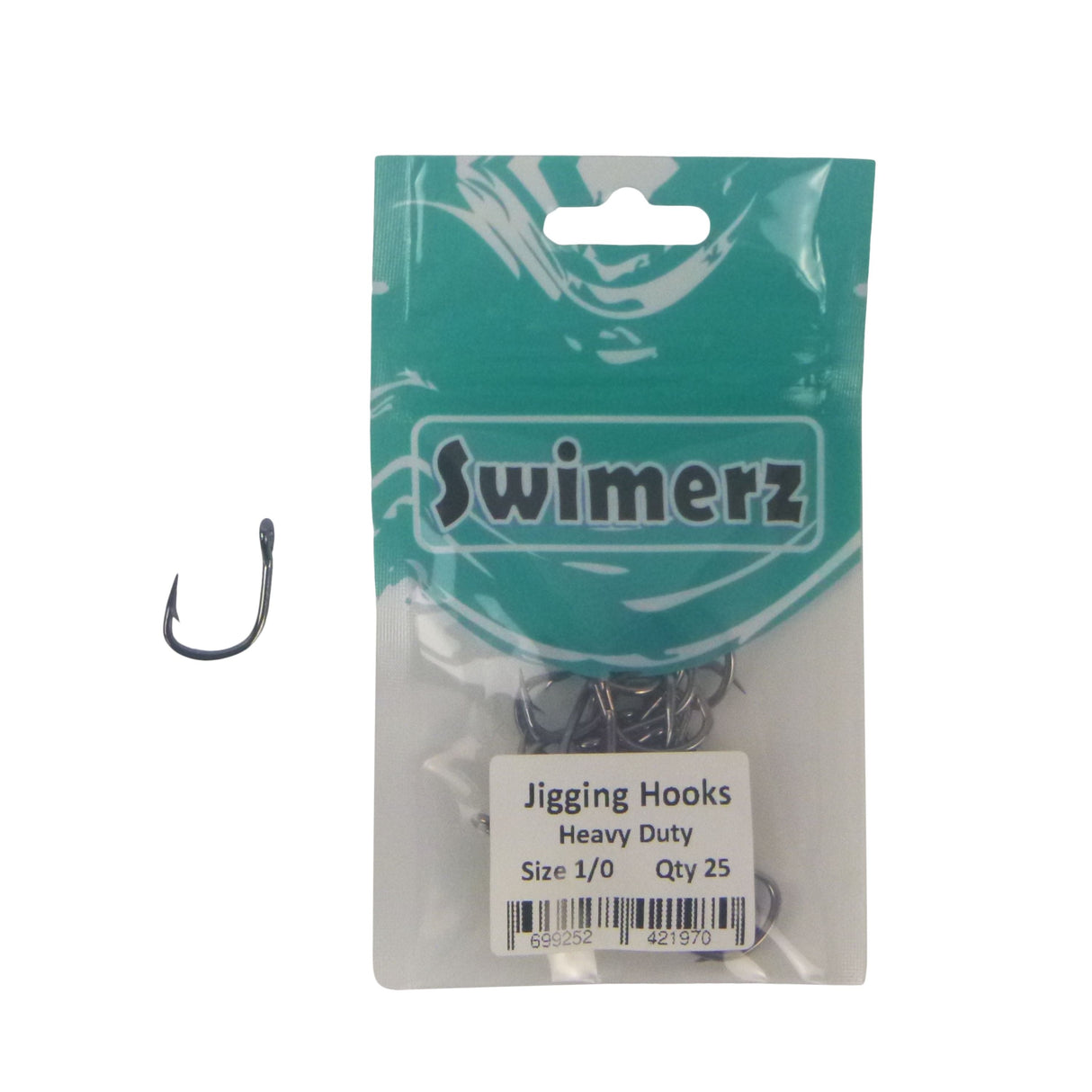 Swimerz 1/0 Heavy Duty Jigging Hooks 25 pack