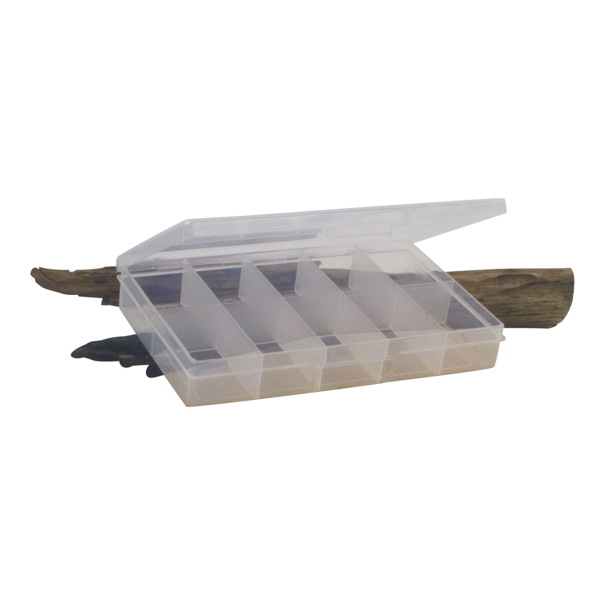 Rig Ezy 10 Compartment Tackle Box. 190mmL x 120mmW x 30mmD.