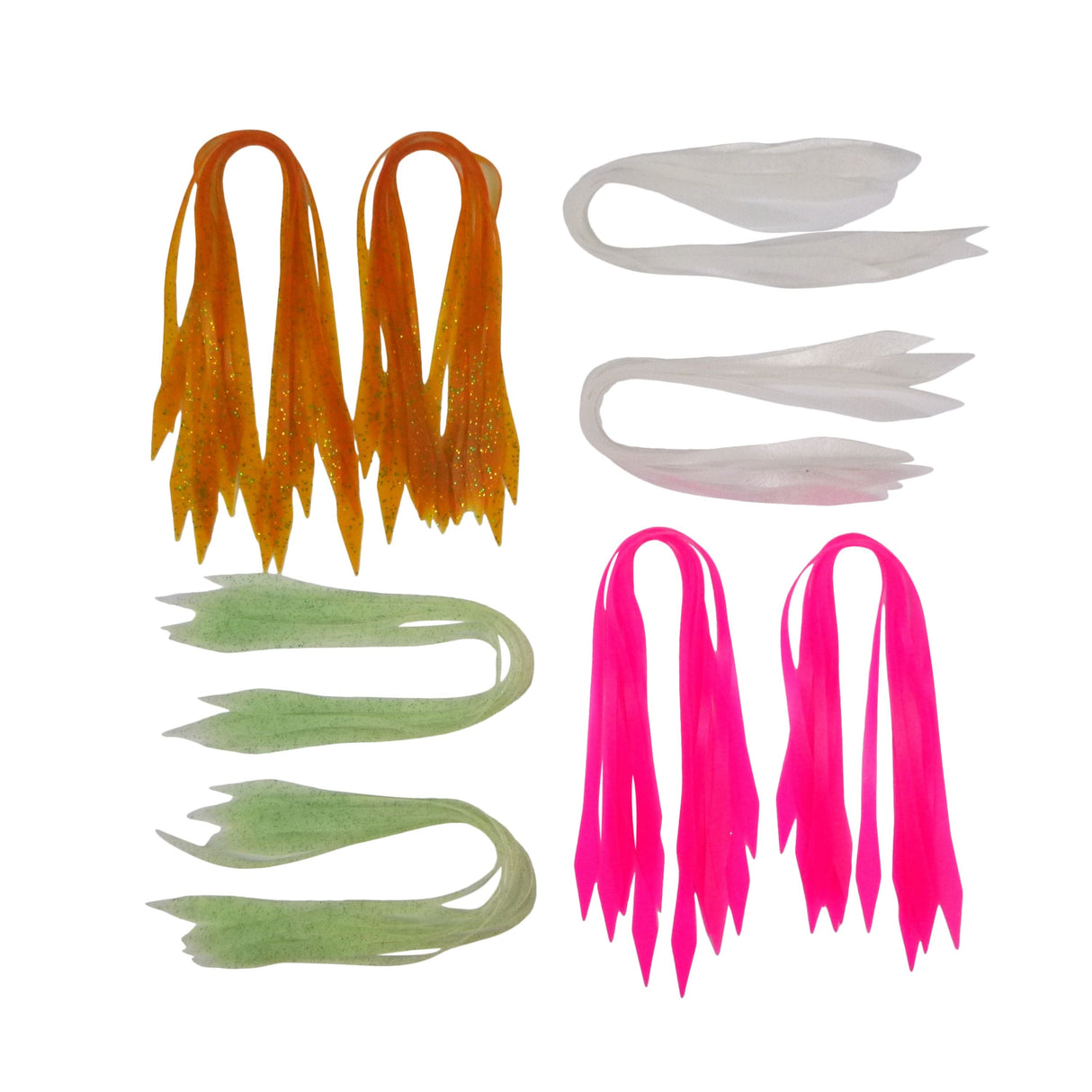 Artizan Silicon Lure Tails, Pearl, Pack of 20