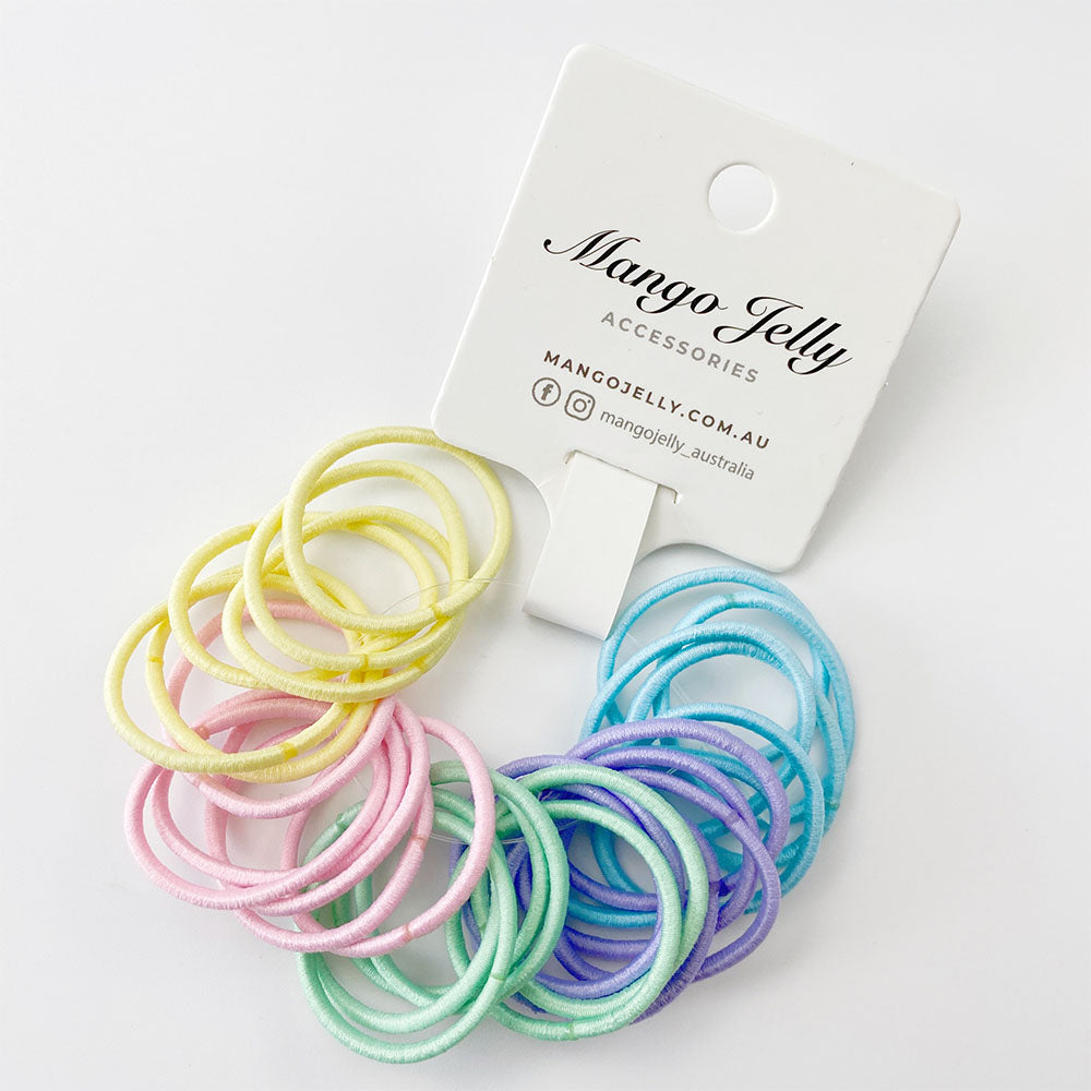 Pastel Paradise MANGO JELLY Kids Hair Bands - Soft & Stylish Duo Pack