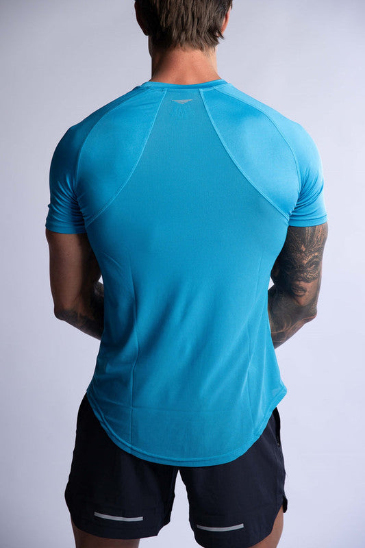 HARD HITTERS PRO-TECH PERFORMANCE TEE MYKONOS BLUE SMALL