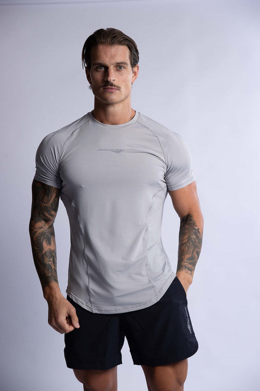 HARD HITTERS PRO-TECH PERFORMANCE TEE SILVER MEDIUM