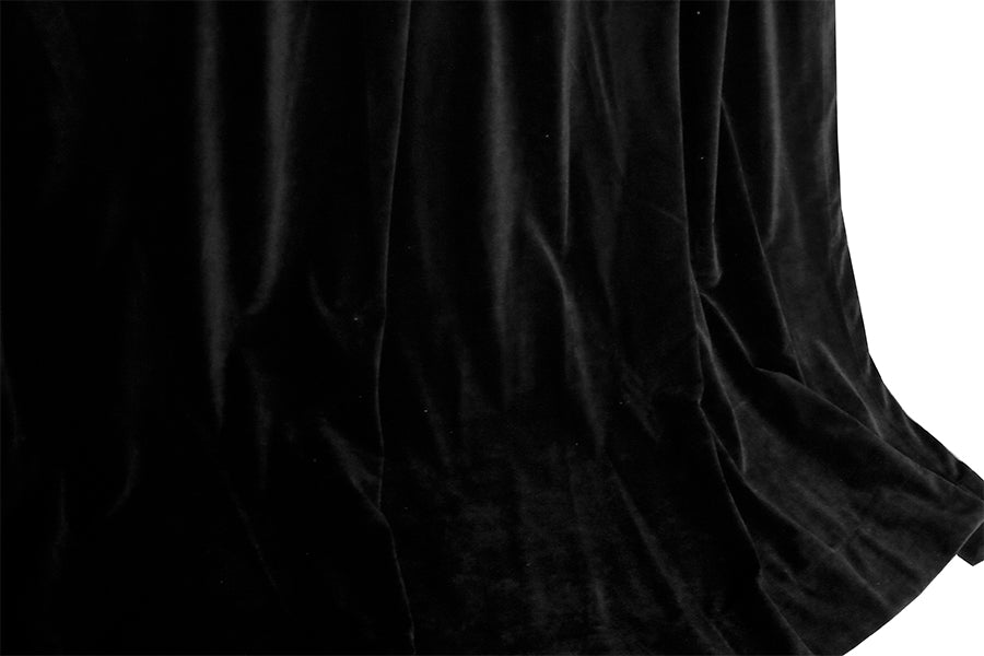 Large Thick Faux Mink Velvet Curtains Blockout 550x 230cm+Hook Pinch Pleat Black