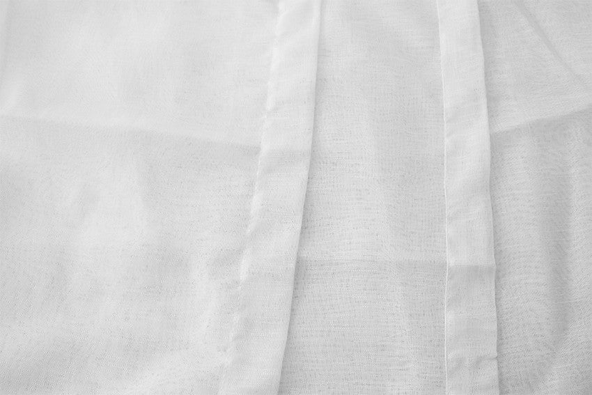 2 Sheer Voile Curtains 530cm wide 230cm long + 30 Hooks New
