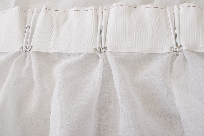 2 Sheer Voile Curtains 530cm wide 230cm long + 30 Hooks New