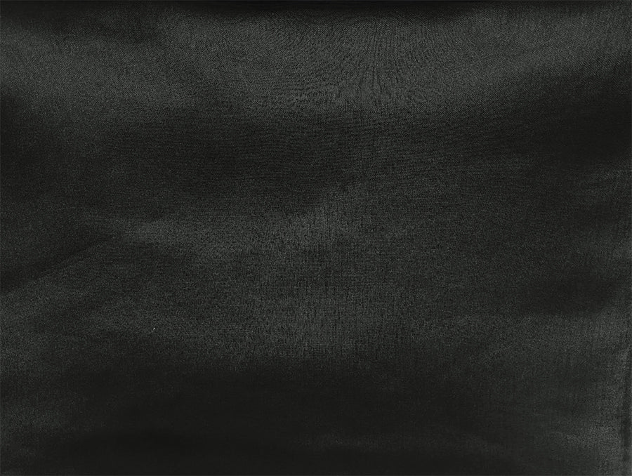 2 Long drop Sheer Voile Curtains 588cm wide 270cm Drop +Hooks Pinch Pleat Black