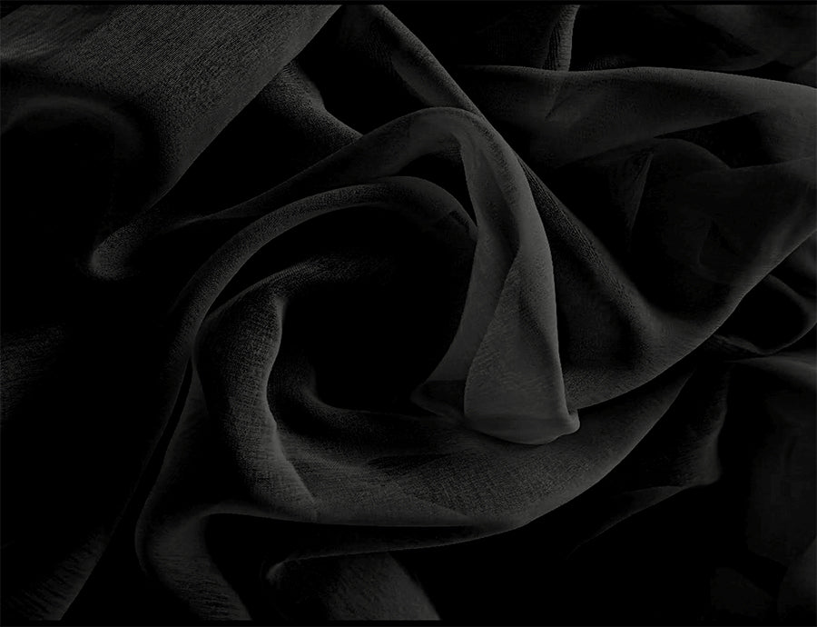 2 Long drop Sheer Voile Curtains 590cm wide 270cm Drop +Hooks Pinch Pleat Black