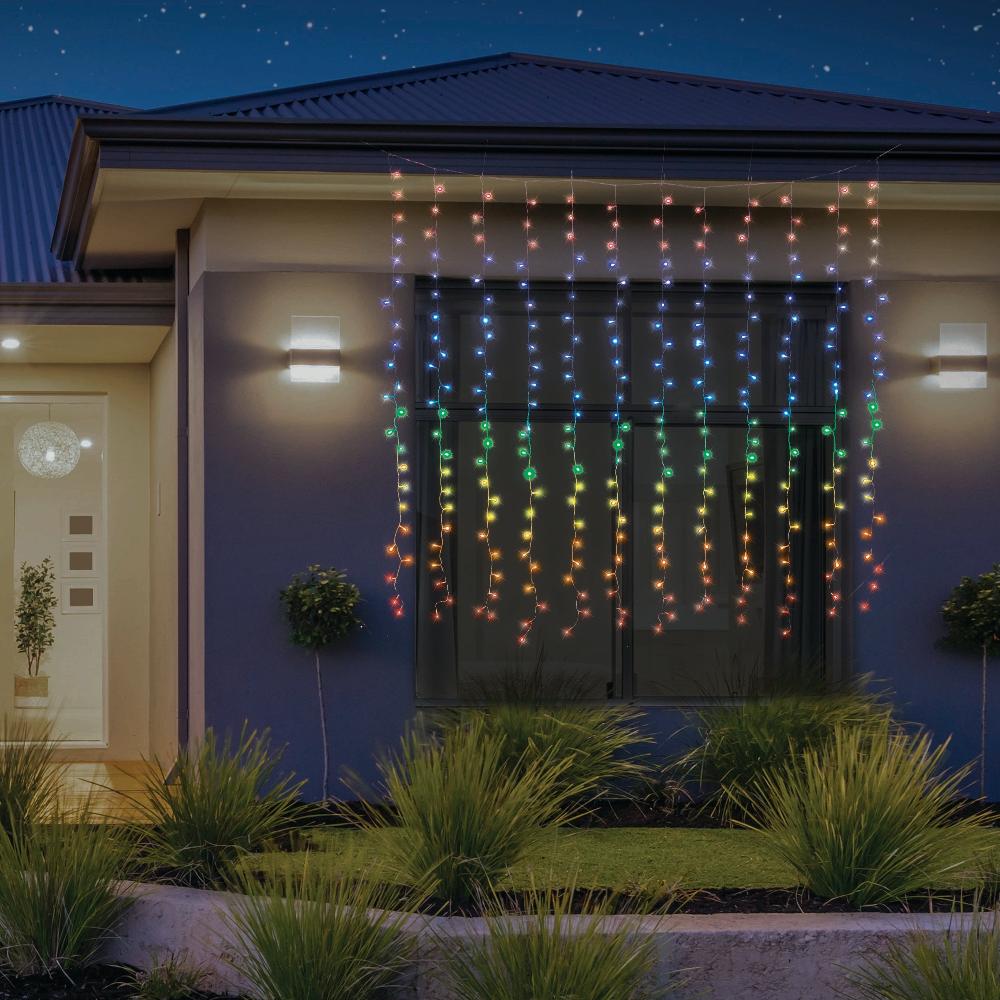 Vibrant Rainbow Connectable LED Curtain Lights - 1.8m, Choose from 288 or 576 LEDs