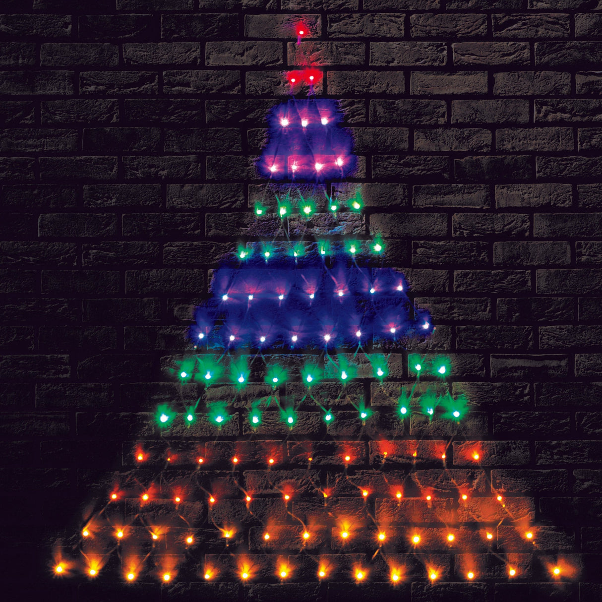 Rainbow LED Holiday Tree Net Lights