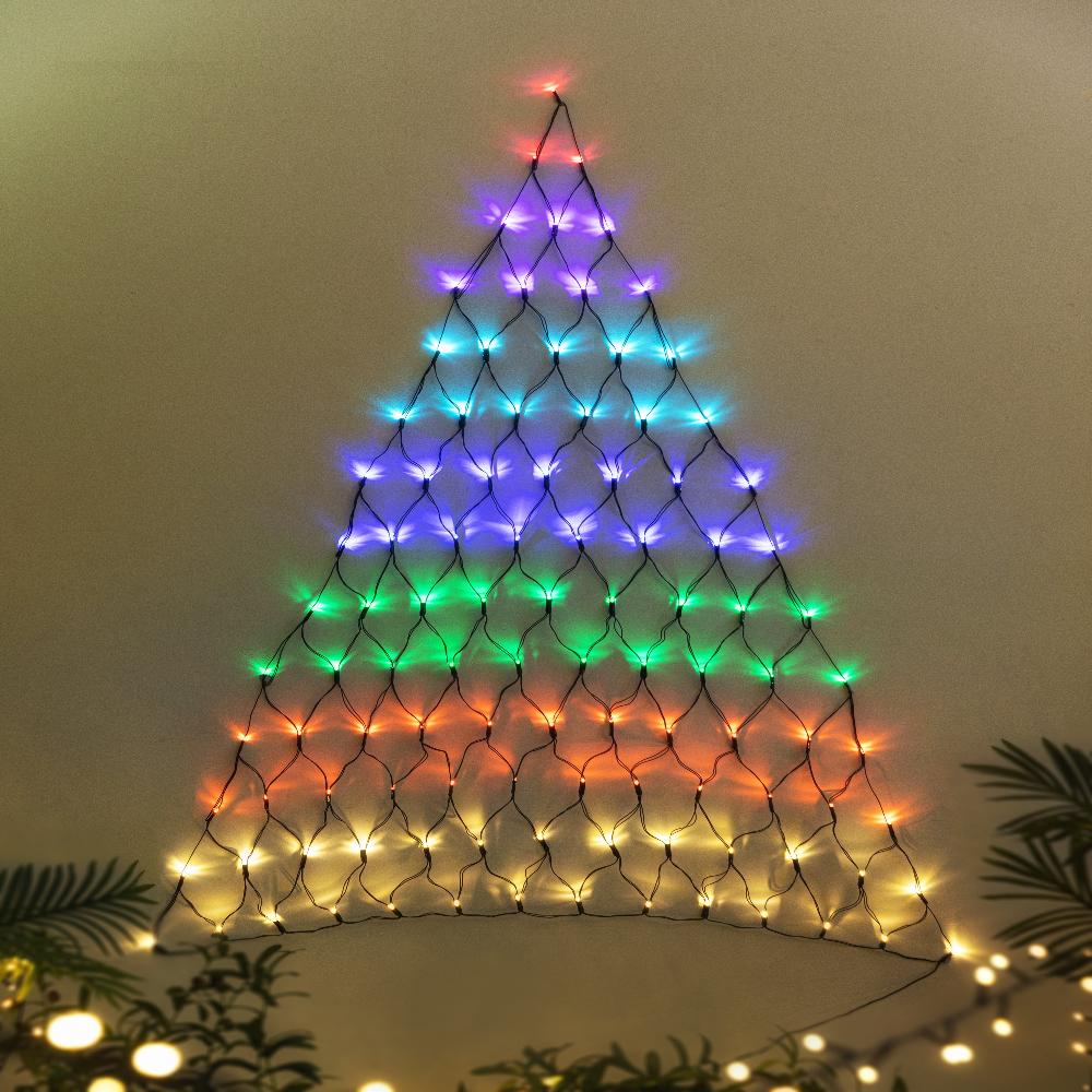 Rainbow LED Holiday Tree Net Lights
