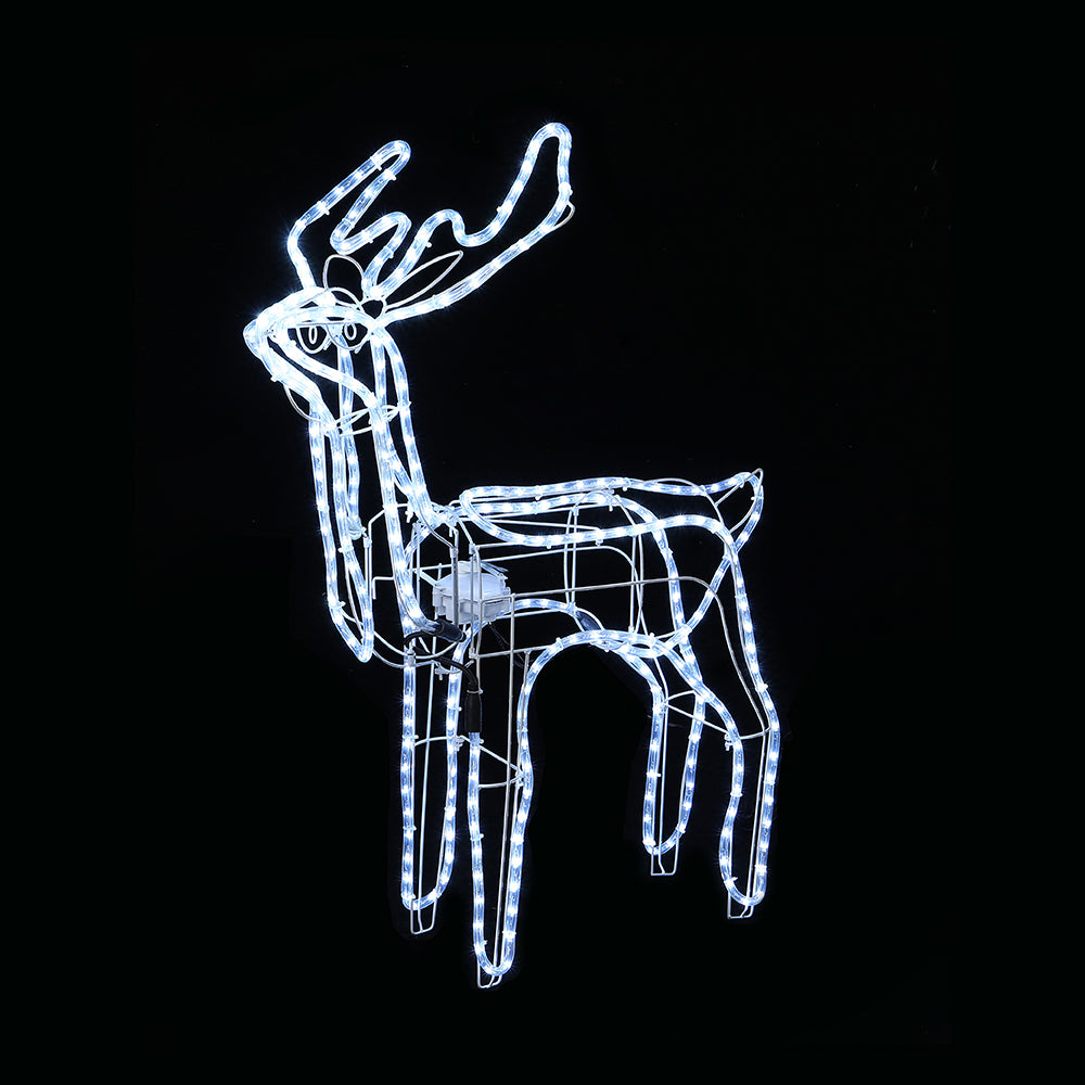 Small Moving Cool White LED Ropelight Reindeer for Outdoor Decoration - Two Styles Available
