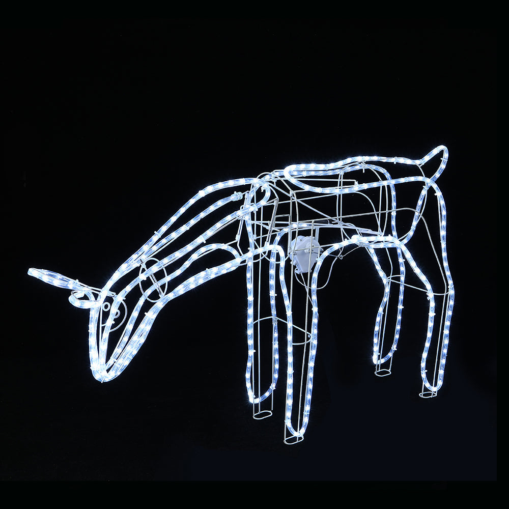 Small Moving Cool White LED Ropelight Reindeer for Outdoor Decoration - Two Styles Available