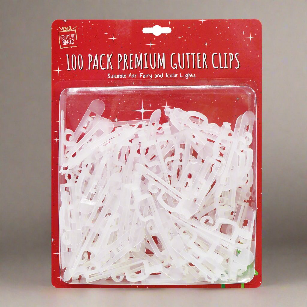 Ultimate Holiday Gutter Light Clip Collection - 100 Sturdy Fasteners