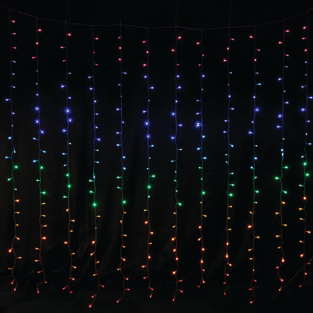 Vibrant Connectable Rainbow LED Curtain Lights - Two Length Options (3.6m)